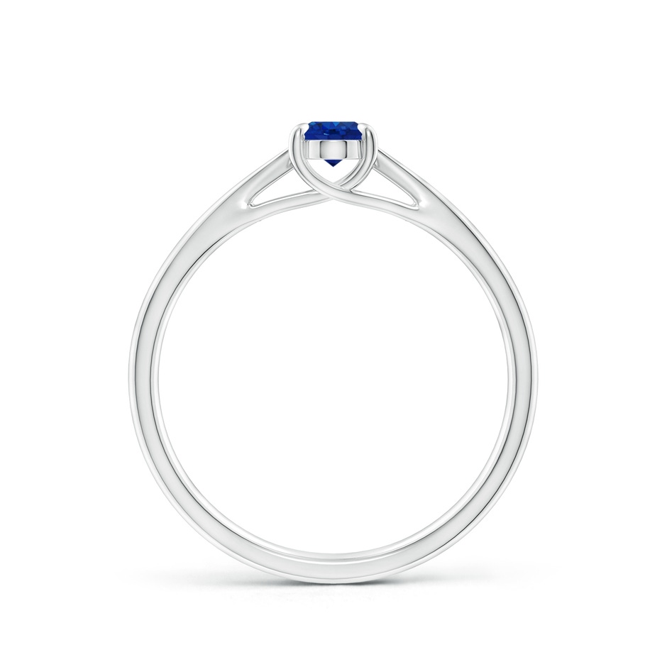 6x4mm AAA Prong-Set Oval Sapphire Cathedral Solitaire Ring in White Gold side 199
