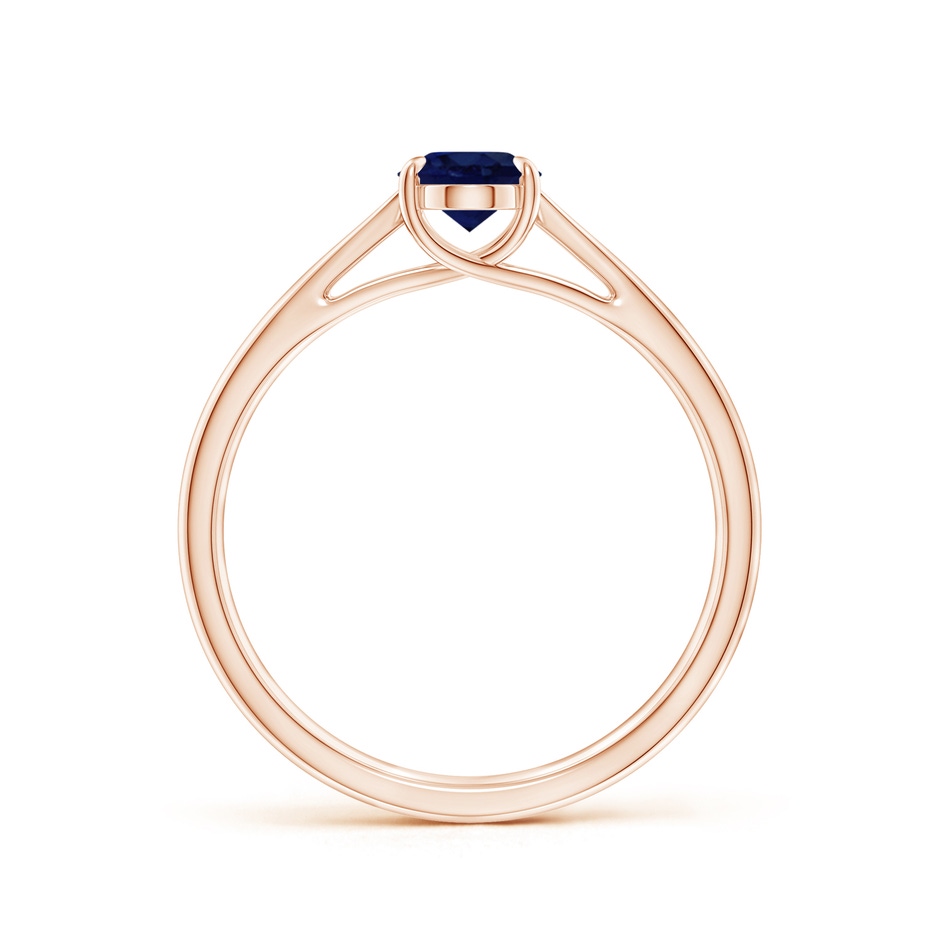 7x5mm A Prong-Set Oval Sapphire Cathedral Solitaire Ring in Rose Gold side 199