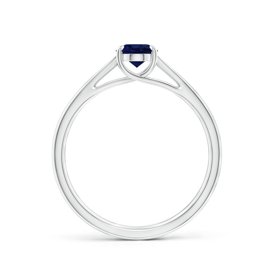7x5mm A Prong-Set Oval Sapphire Cathedral Solitaire Ring in White Gold side 199