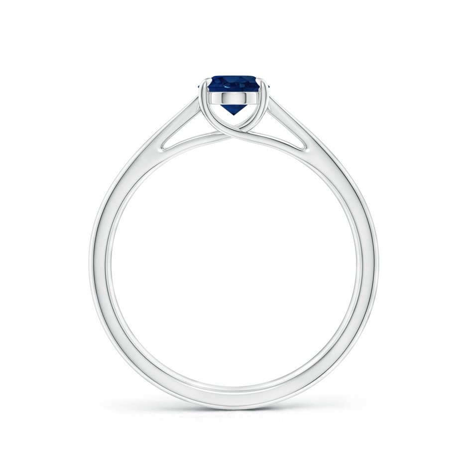 7x5mm AA Prong-Set Oval Sapphire Cathedral Solitaire Ring in White Gold side 199