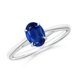 Blue Sapphire Solitaire Engagement Rings
