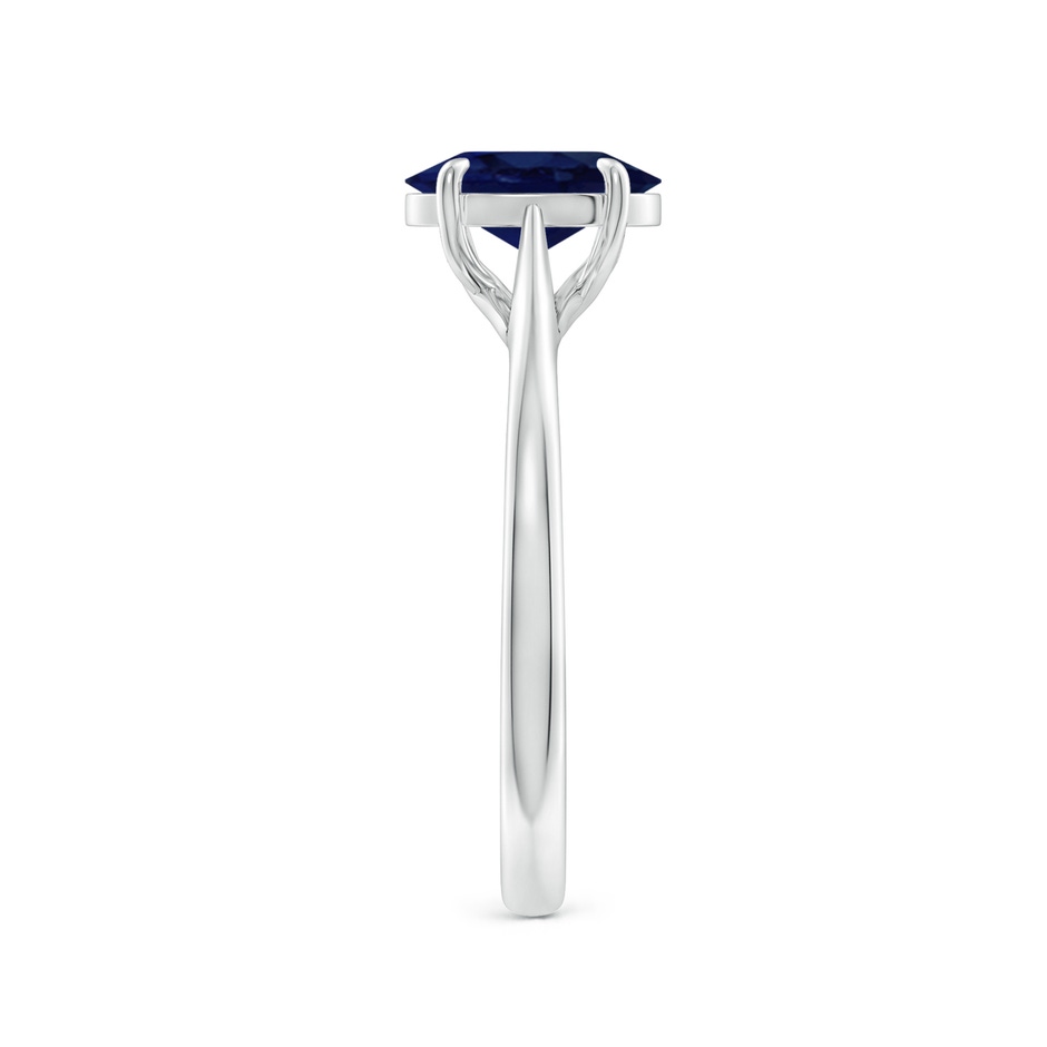 8x6mm A Prong-Set Oval Sapphire Cathedral Solitaire Ring in P950 Platinum side 299
