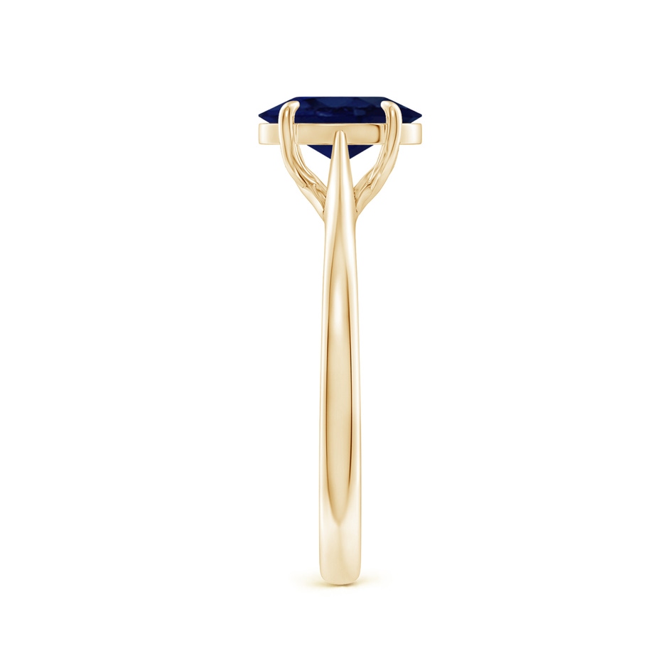 8x6mm A Prong-Set Oval Sapphire Cathedral Solitaire Ring in Yellow Gold side 299
