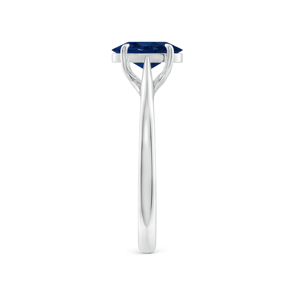 8x6mm AA Prong-Set Oval Sapphire Cathedral Solitaire Ring in White Gold side 299