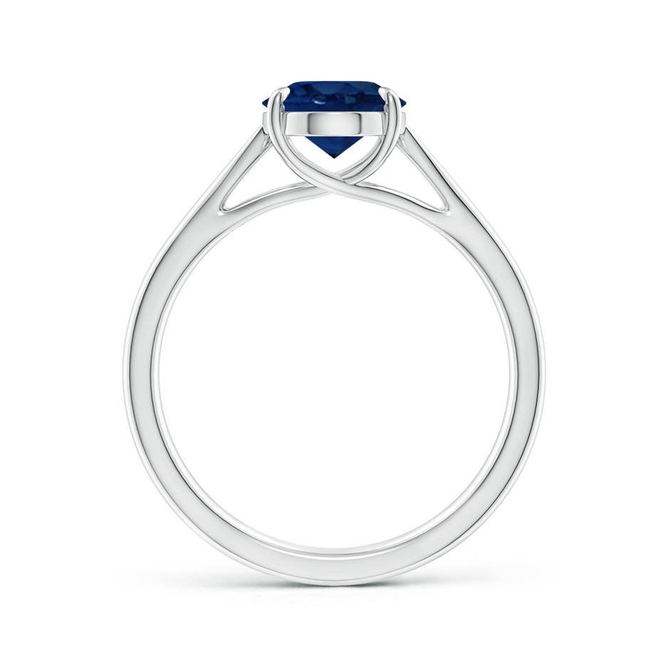 9x7mm AA Prong-Set Oval Sapphire Cathedral Solitaire Ring in White Gold side 199