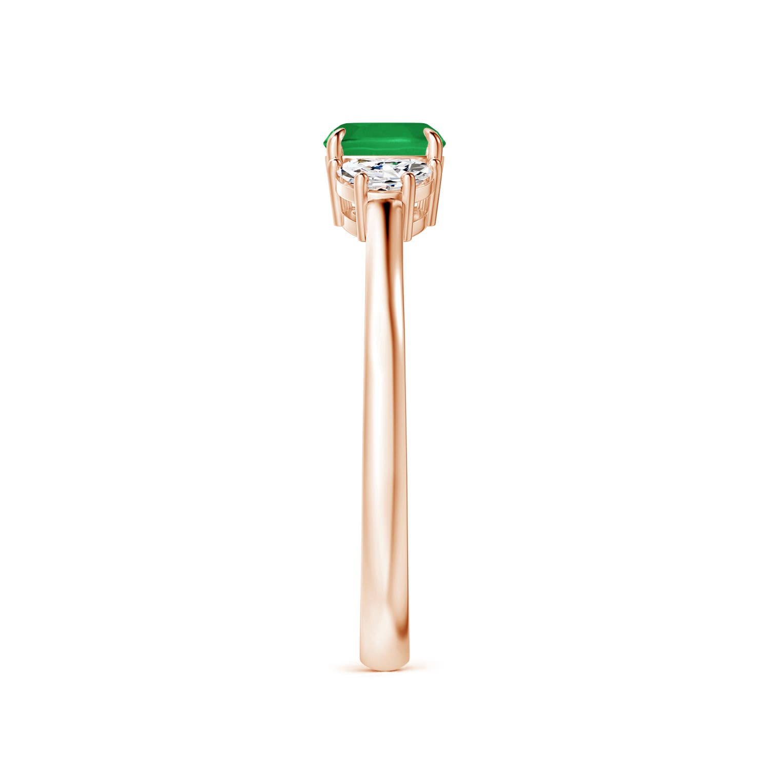 A - Emerald / 0.79 CT / 14 KT Rose Gold