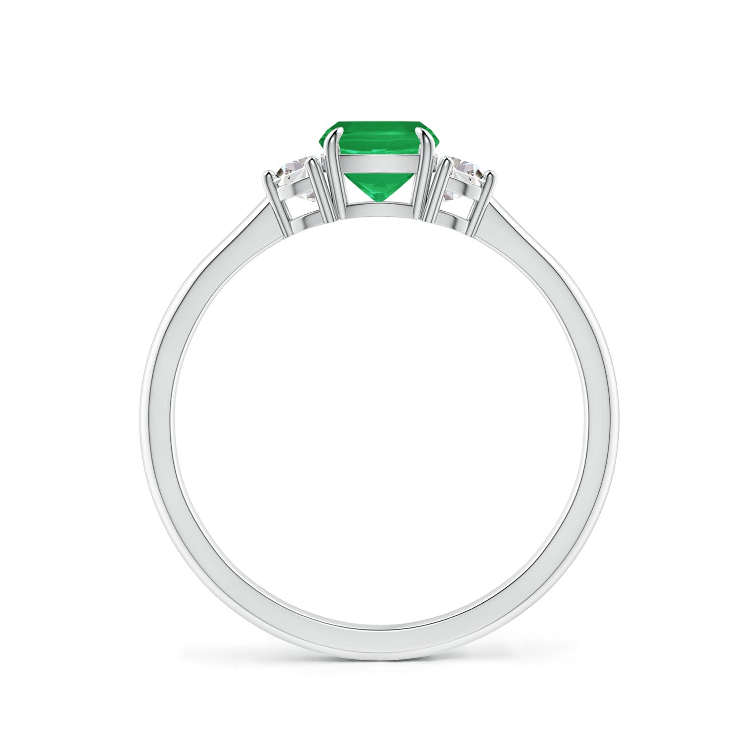 A - Emerald / 0.79 CT / 14 KT White Gold