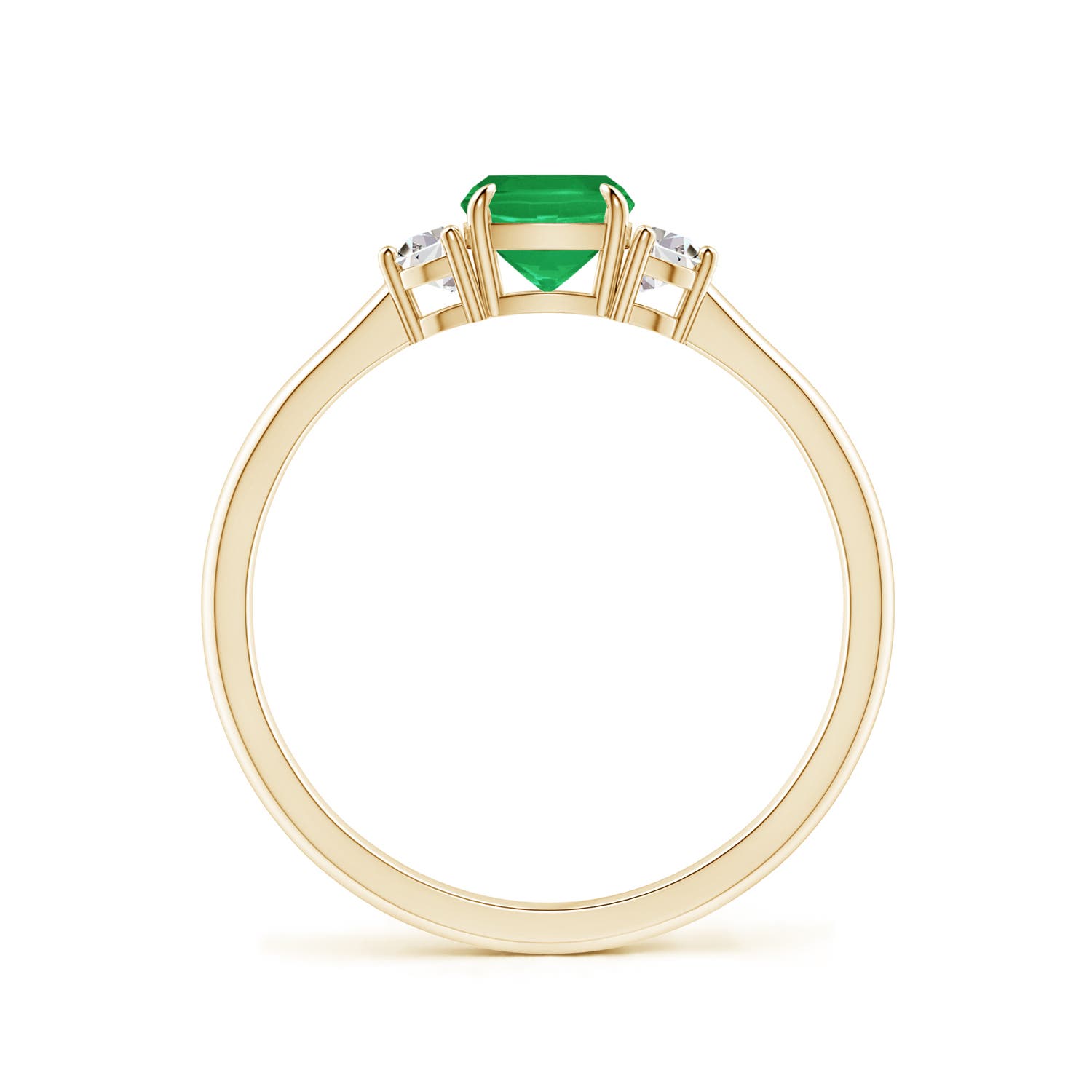 A - Emerald / 0.79 CT / 14 KT Yellow Gold