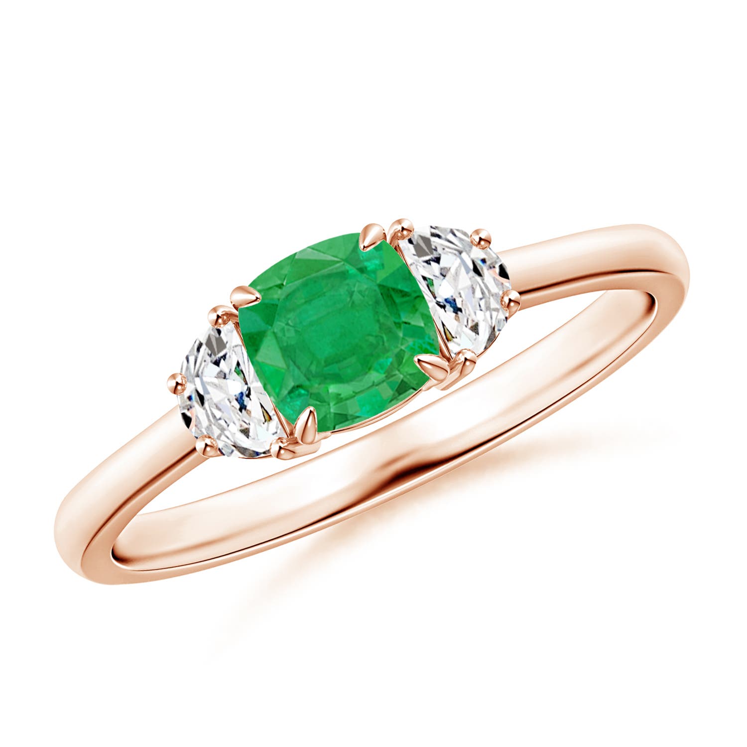 AA - Emerald / 0.79 CT / 14 KT Rose Gold