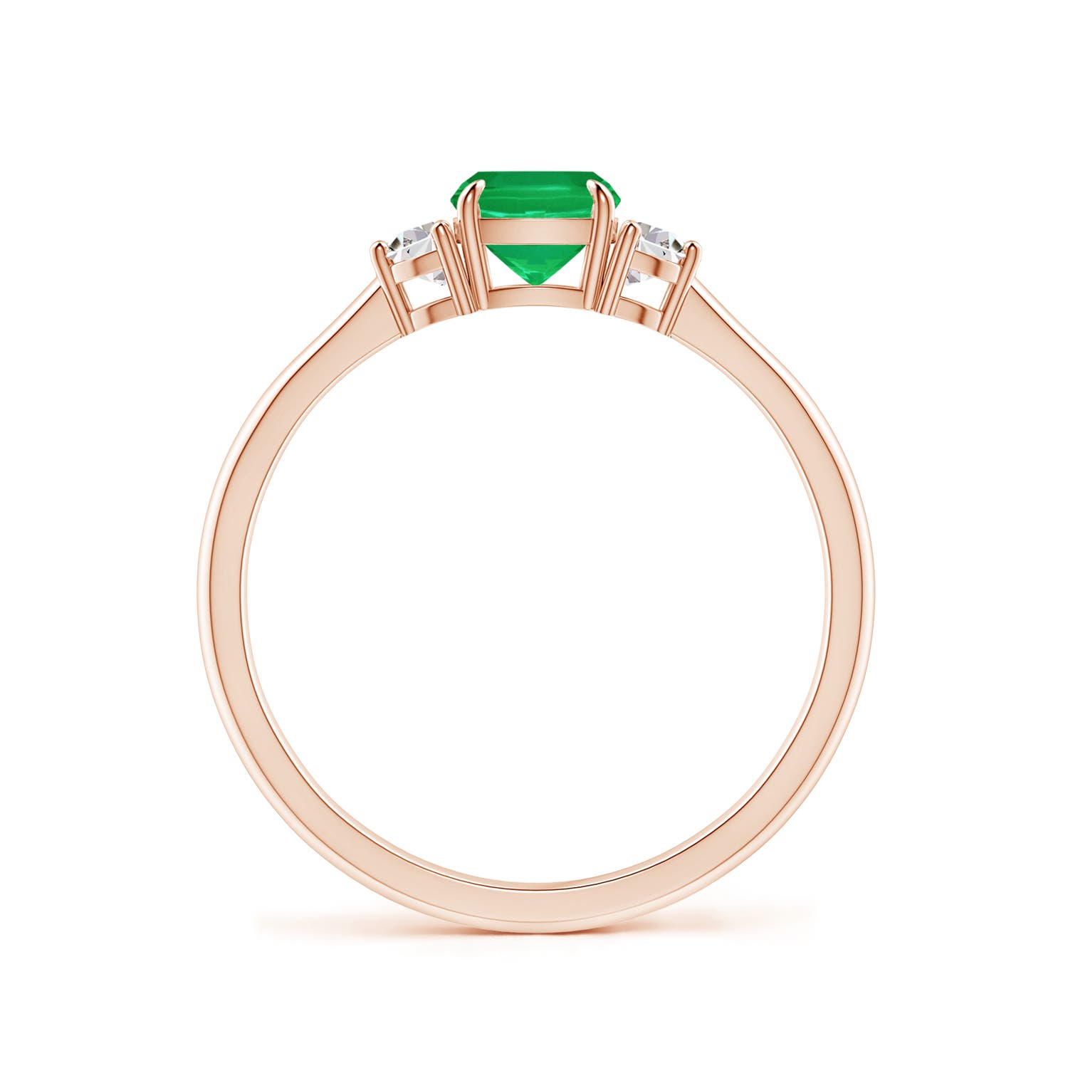 AA - Emerald / 0.79 CT / 14 KT Rose Gold