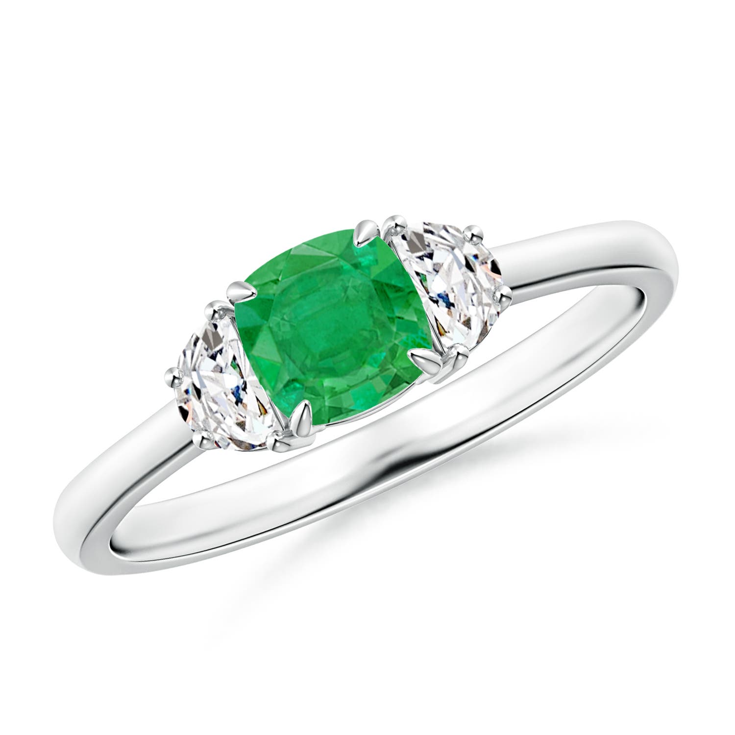 AA - Emerald / 0.79 CT / 14 KT White Gold