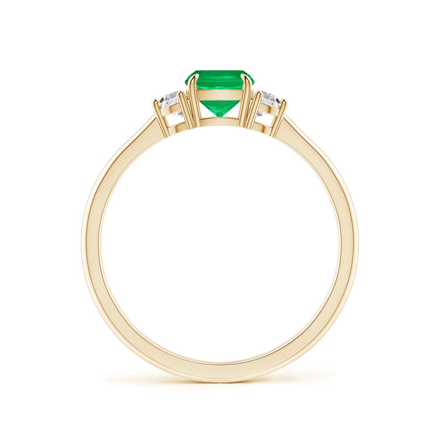 AAA - Emerald / 0.79 CT / 14 KT Yellow Gold