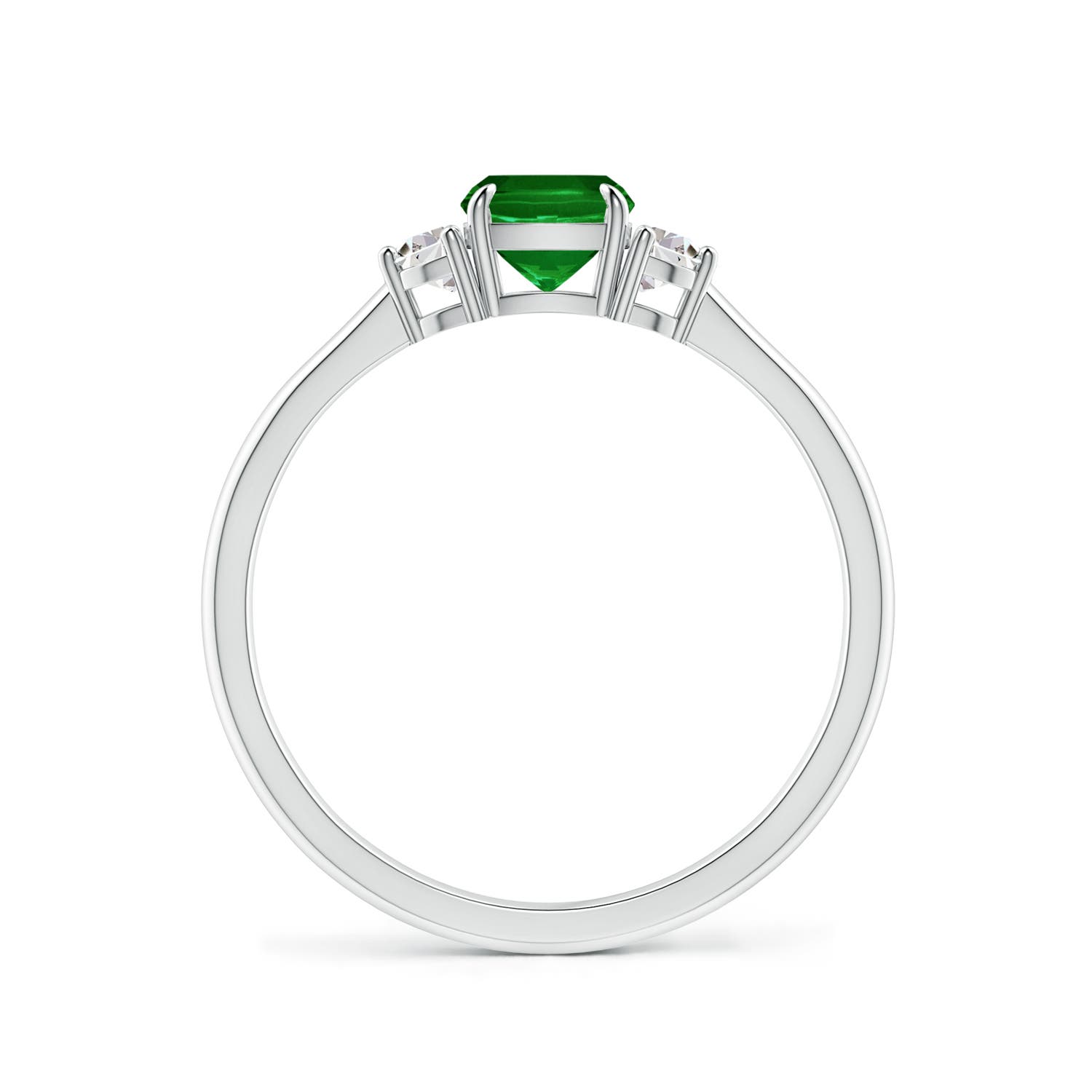 AAAA - Emerald / 0.79 CT / 14 KT White Gold