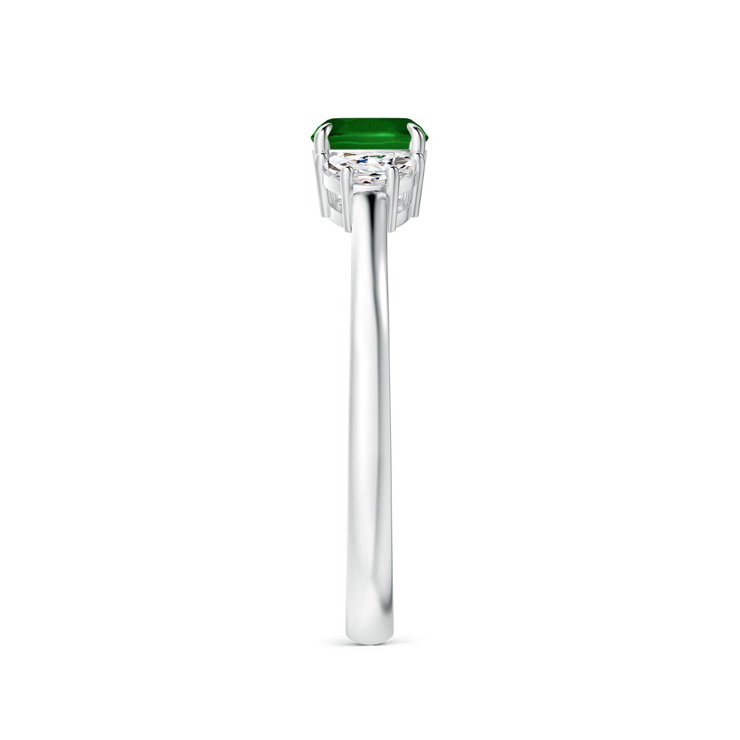 AAAA - Emerald / 0.79 CT / 14 KT White Gold