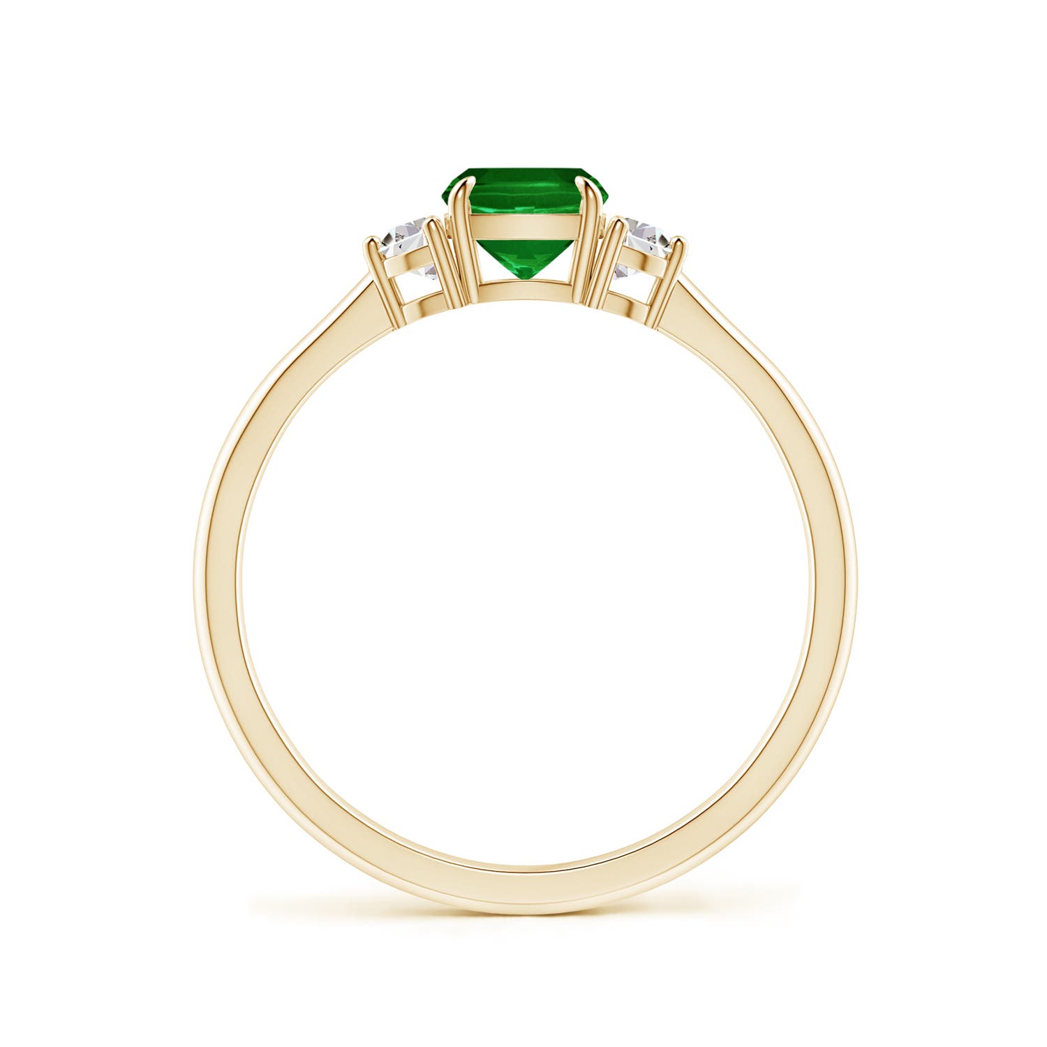 AAAA - Emerald / 0.79 CT / 14 KT Yellow Gold