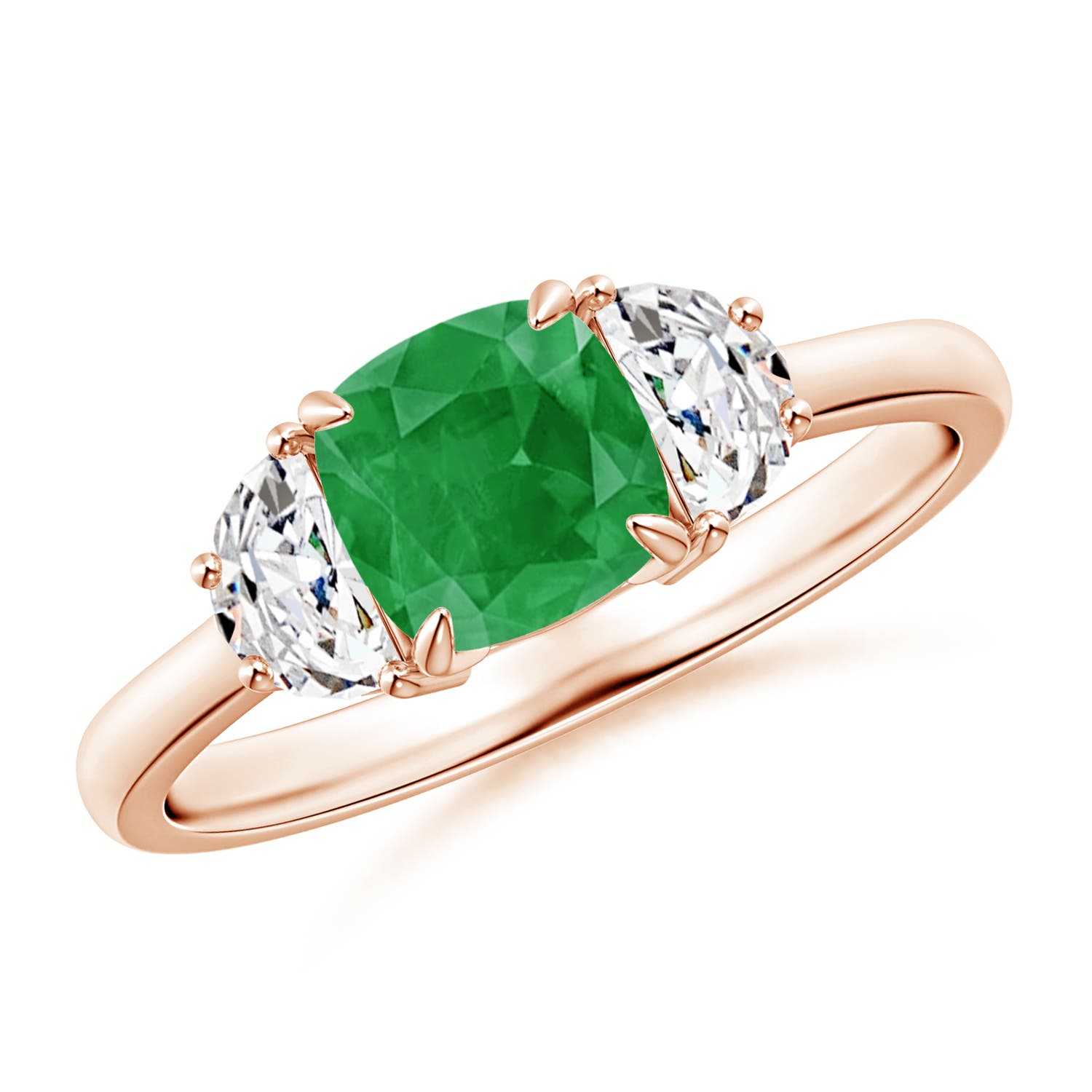 A - Emerald / 1.31 CT / 14 KT Rose Gold