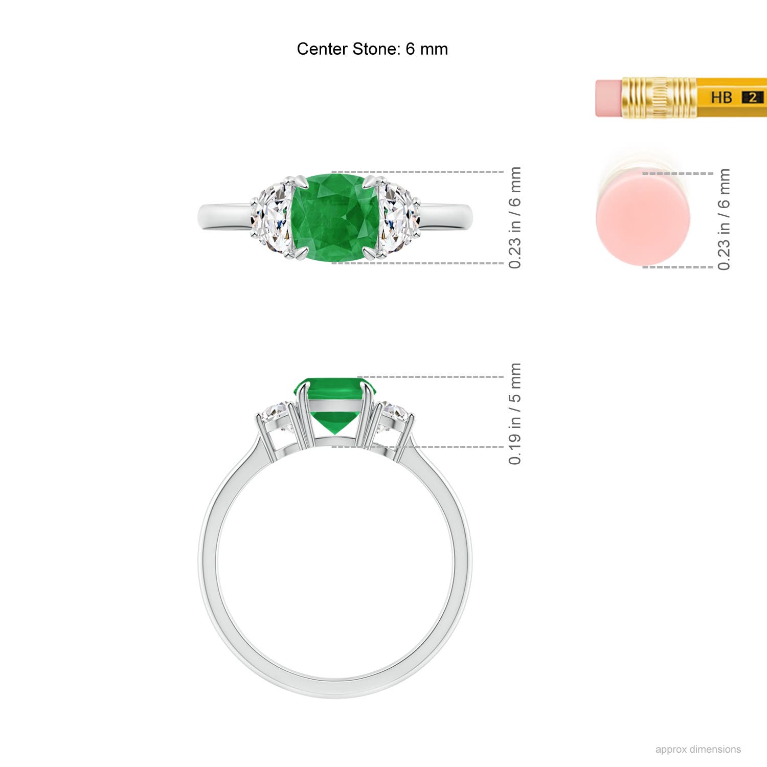 A - Emerald / 1.31 CT / 14 KT White Gold