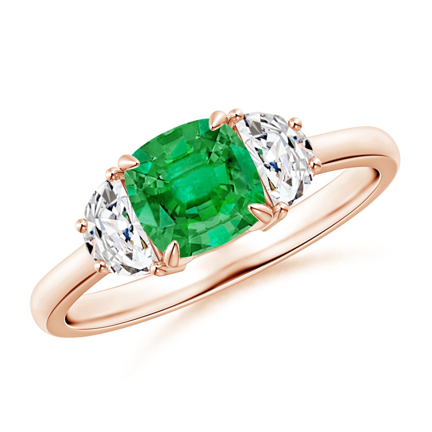 AAA - Emerald / 1.31 CT / 14 KT Rose Gold