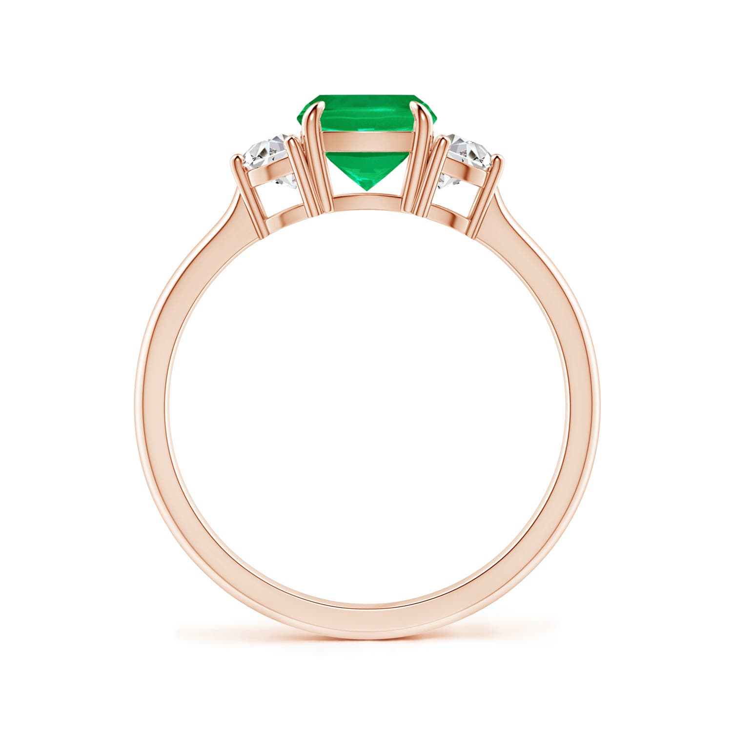 AAA - Emerald / 1.31 CT / 14 KT Rose Gold