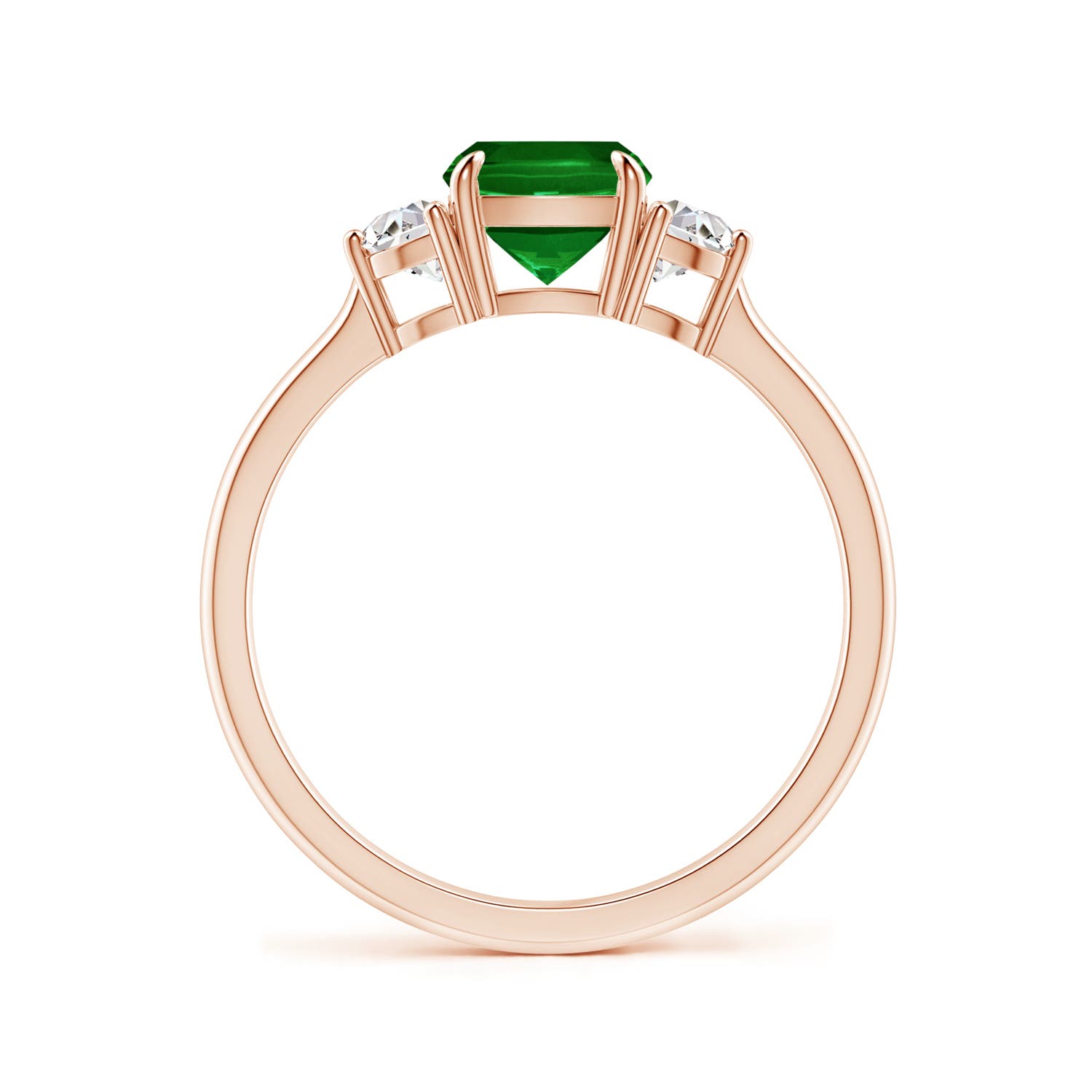 AAAA - Emerald / 1.31 CT / 14 KT Rose Gold