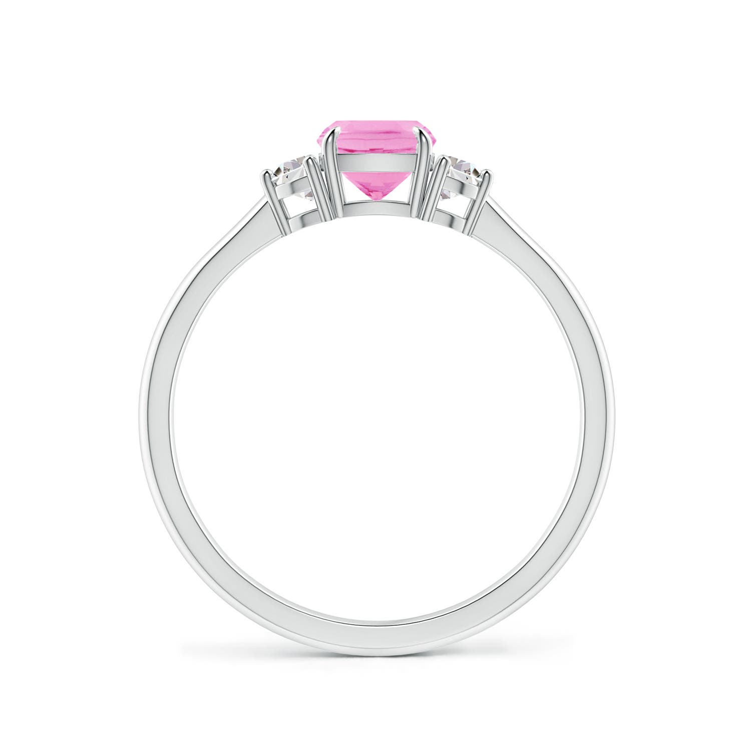 A - Pink Sapphire / 0.84 CT / 14 KT White Gold