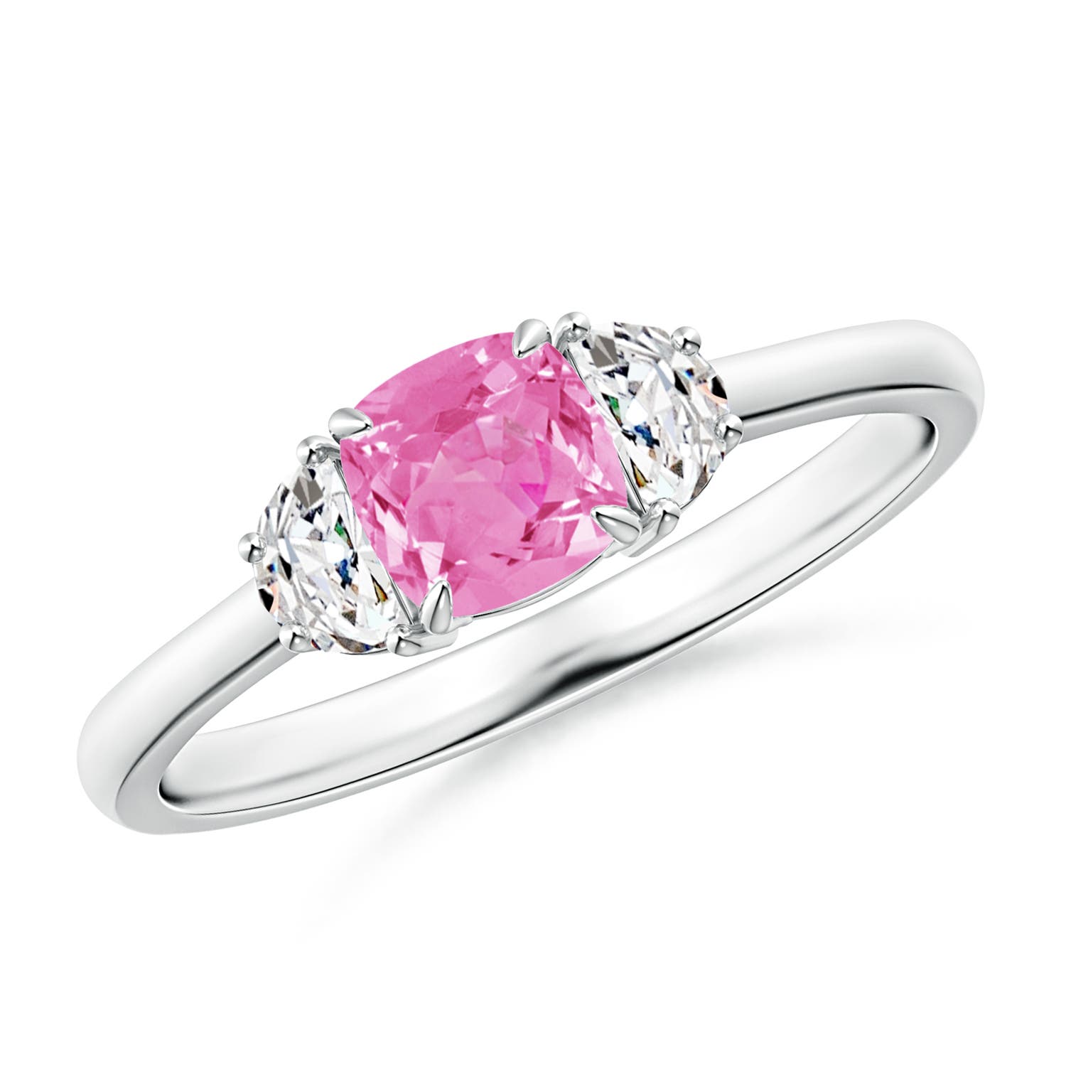 AA - Pink Sapphire / 0.84 CT / 14 KT White Gold