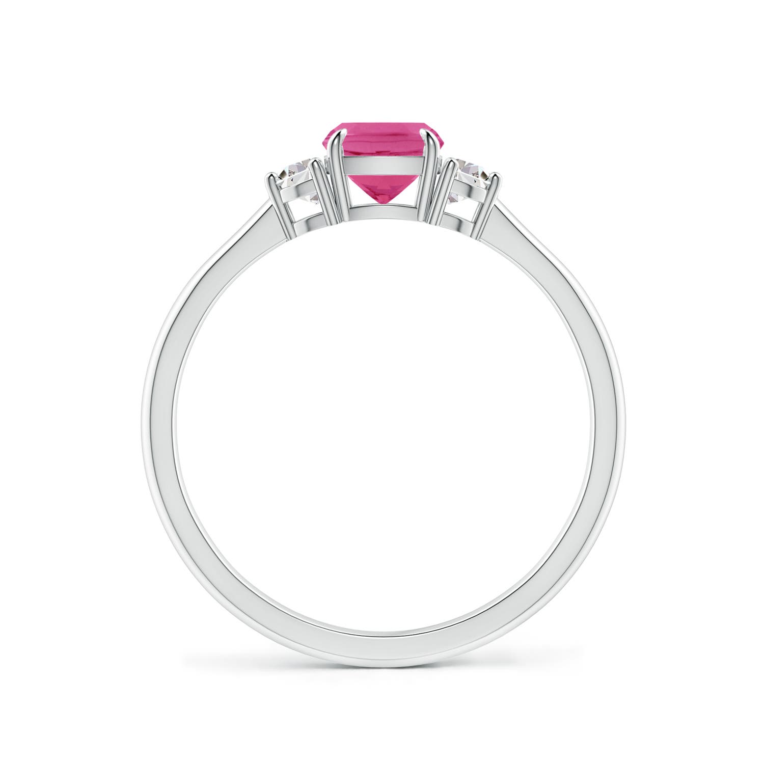 AAA - Pink Sapphire / 0.84 CT / 14 KT White Gold