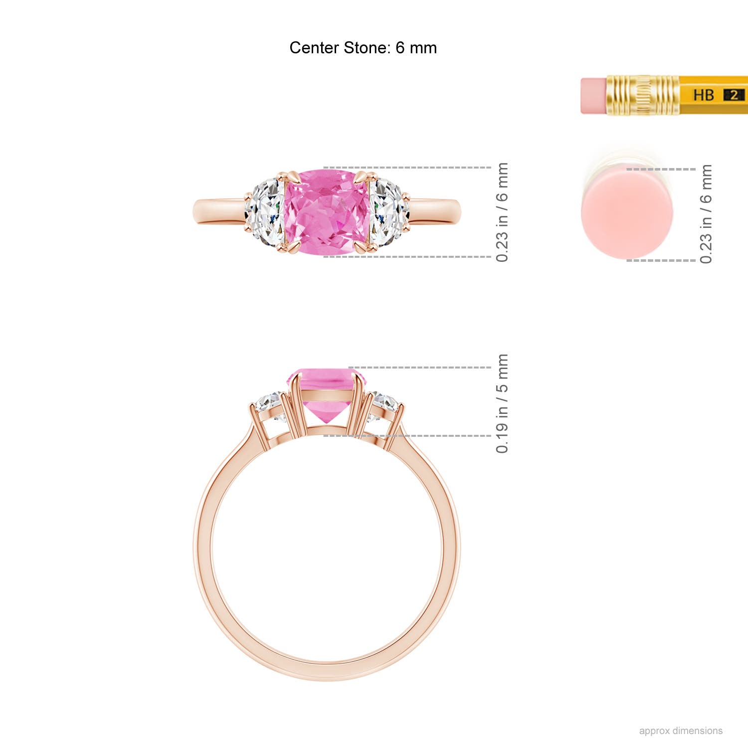 AA - Pink Sapphire / 1.22 CT / 14 KT Rose Gold