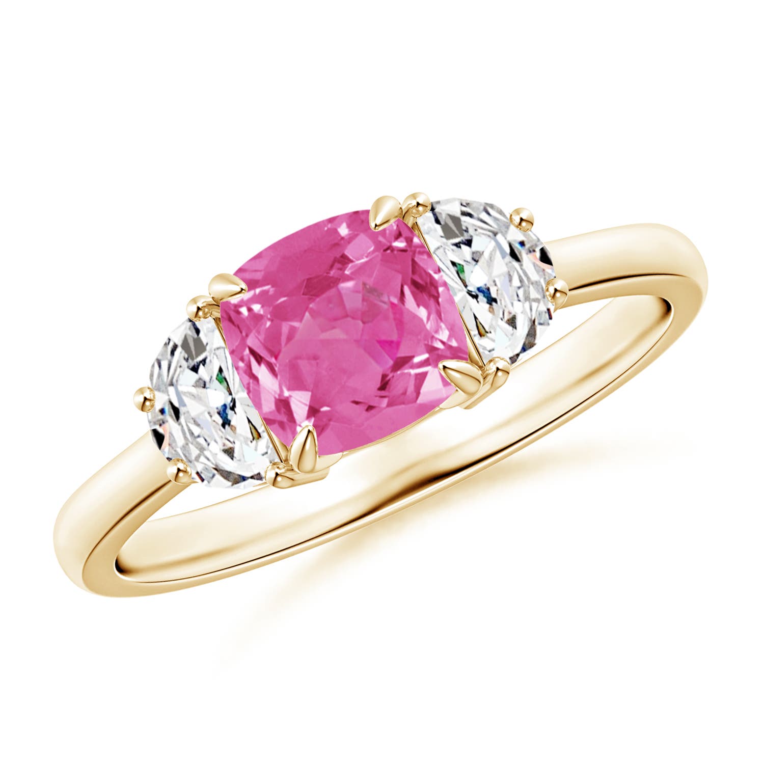 AAA - Pink Sapphire / 1.22 CT / 14 KT Yellow Gold