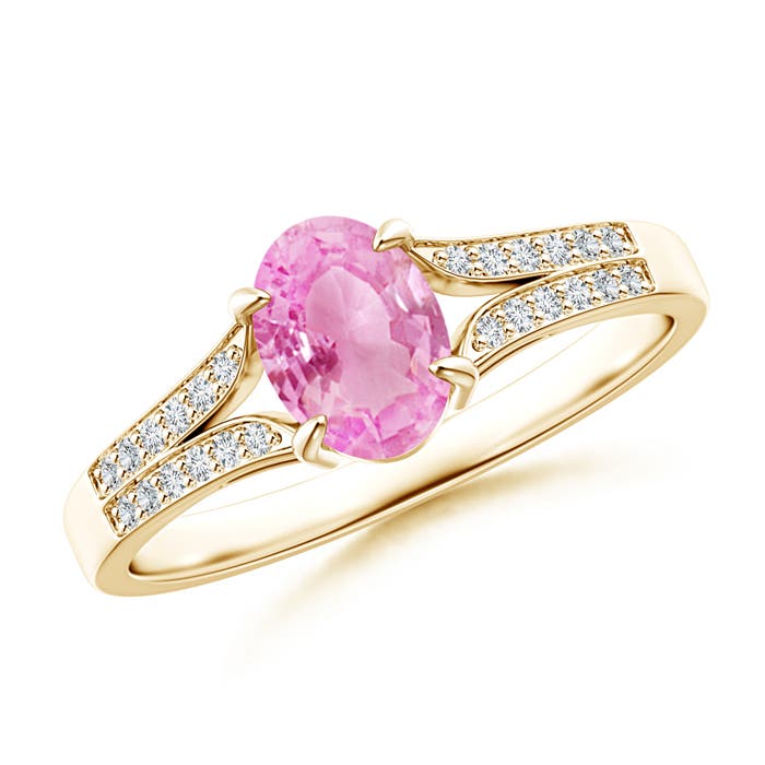 A - Pink Sapphire / 0.96 CT / 14 KT Yellow Gold