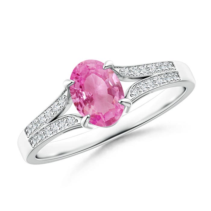 AA - Pink Sapphire / 0.96 CT / 14 KT White Gold