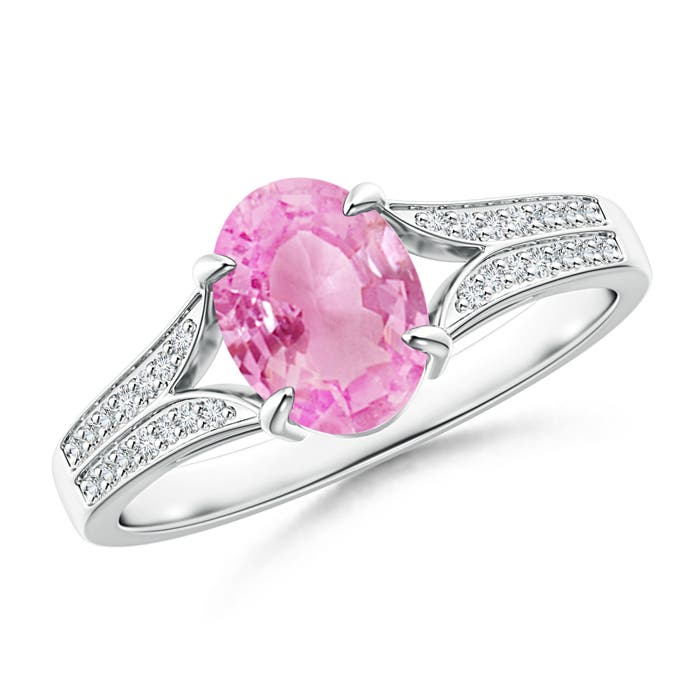 A - Pink Sapphire / 1.57 CT / 14 KT White Gold