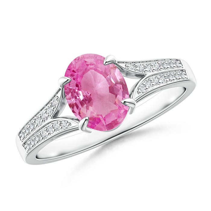 AA - Pink Sapphire / 1.57 CT / 14 KT White Gold