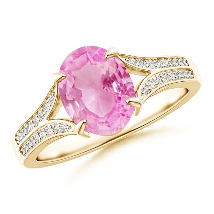 A - Pink Sapphire / 2.05 CT / 14 KT Yellow Gold