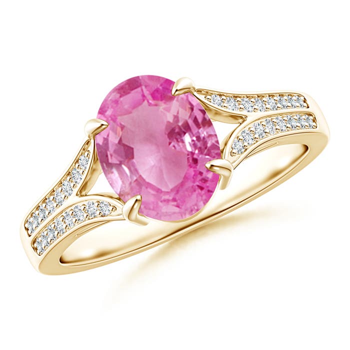 AA - Pink Sapphire / 2.05 CT / 14 KT Yellow Gold