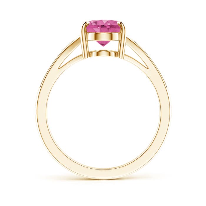 AAA - Pink Sapphire / 2.05 CT / 14 KT Yellow Gold