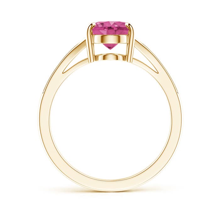 AAAA - Pink Sapphire / 2.05 CT / 14 KT Yellow Gold