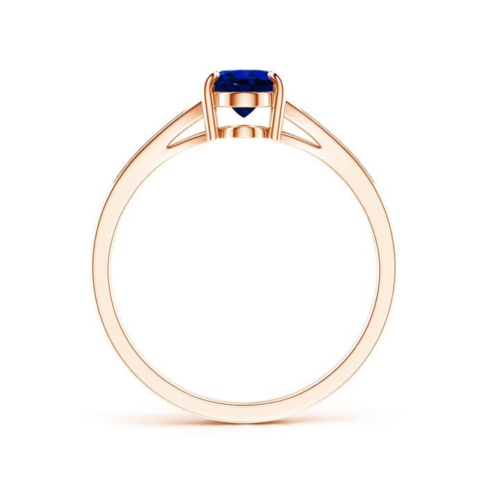 AAAA - Blue Sapphire / 0.96 CT / 14 KT Rose Gold