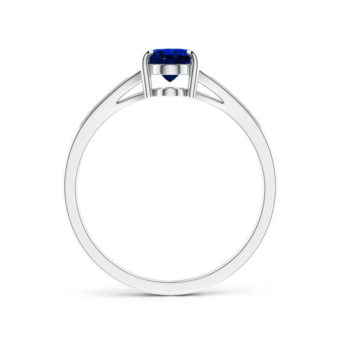 AAAA - Blue Sapphire / 0.96 CT / 14 KT White Gold