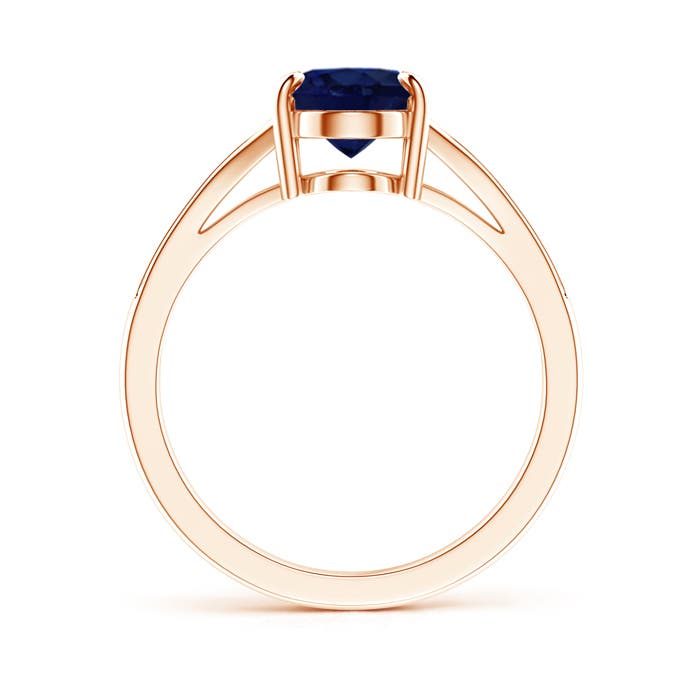 A - Blue Sapphire / 2.15 CT / 14 KT Rose Gold