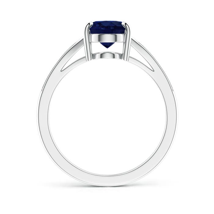 A - Blue Sapphire / 2.15 CT / 14 KT White Gold