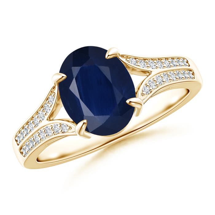 A - Blue Sapphire / 2.15 CT / 14 KT Yellow Gold