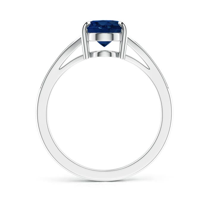 AA - Blue Sapphire / 2.15 CT / 14 KT White Gold