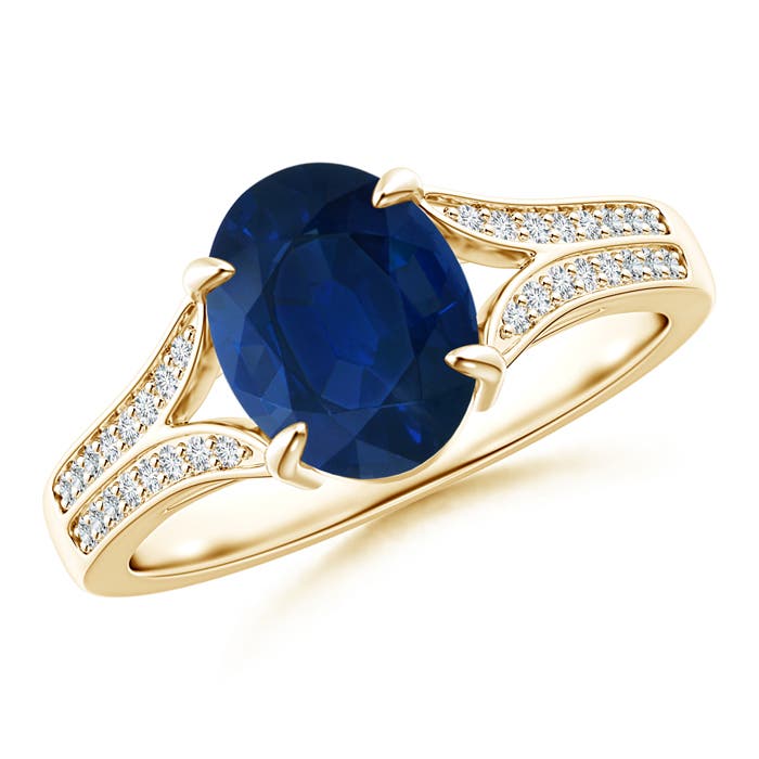 AA - Blue Sapphire / 2.15 CT / 14 KT Yellow Gold