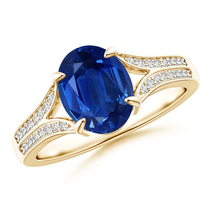 AAA - Blue Sapphire / 2.15 CT / 14 KT Yellow Gold