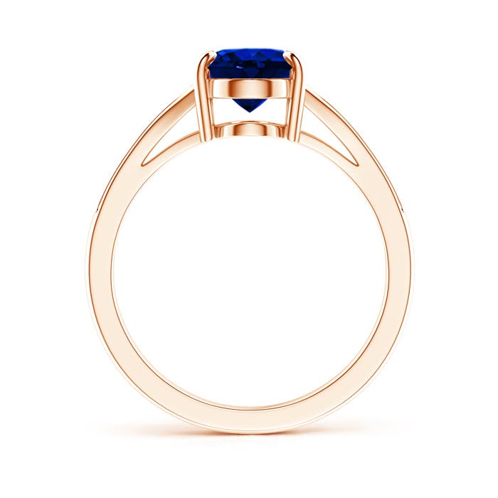 AAAA - Blue Sapphire / 2.15 CT / 14 KT Rose Gold