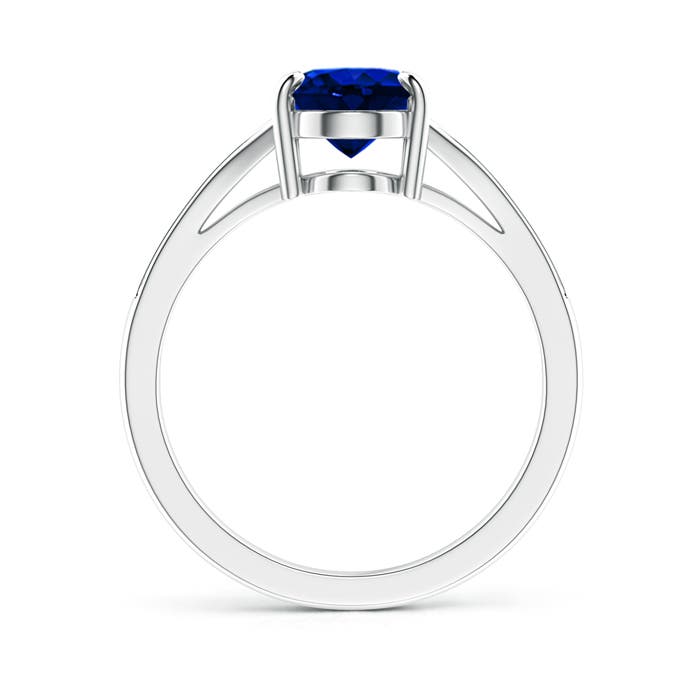 AAAA - Blue Sapphire / 2.15 CT / 14 KT White Gold