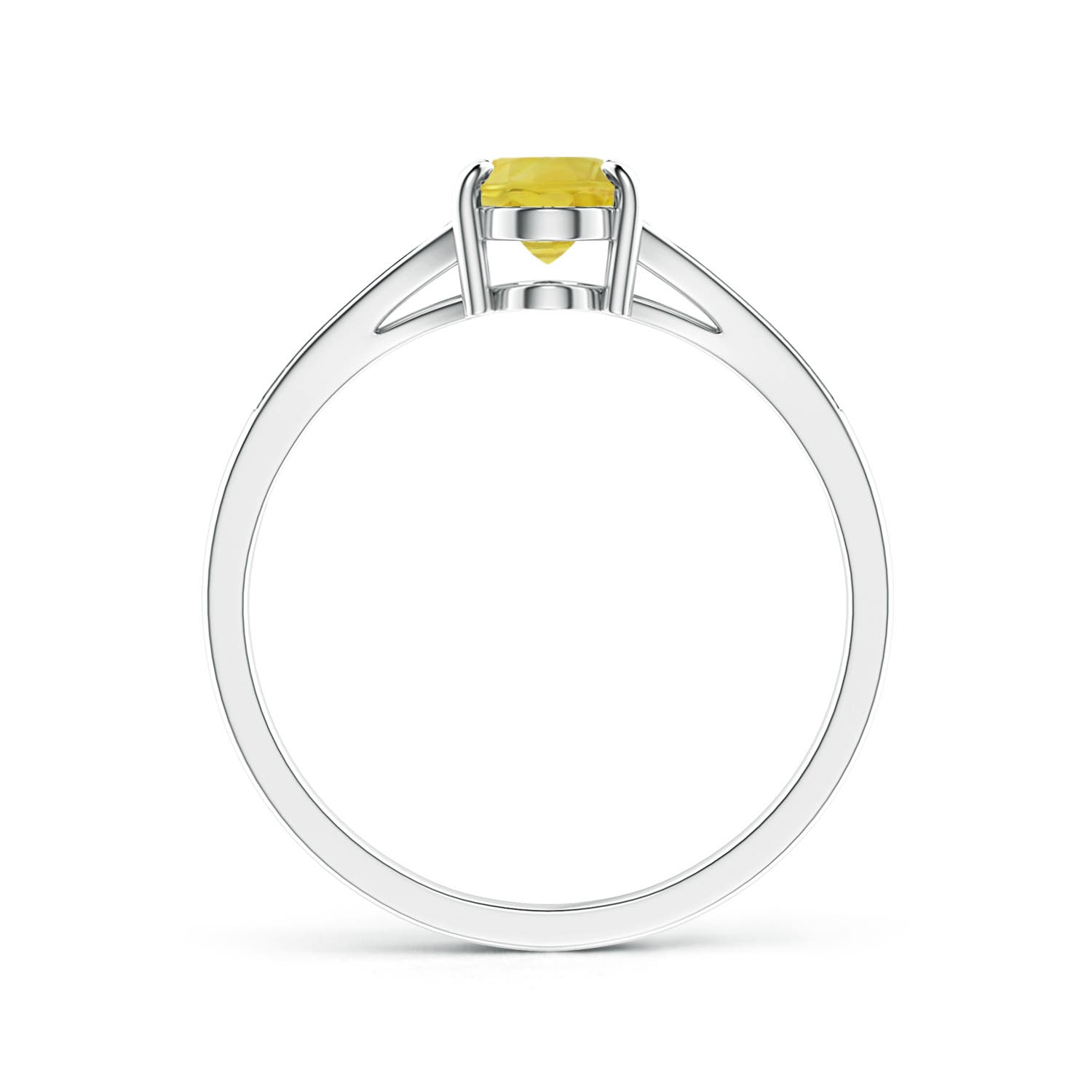 A - Yellow Sapphire / 1.11 CT / 14 KT White Gold