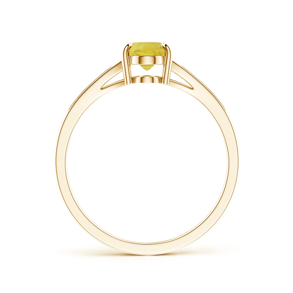 7x5mm A Vintage Style Solitaire Oval Yellow Sapphire Split Shank Ring in Yellow Gold side 199