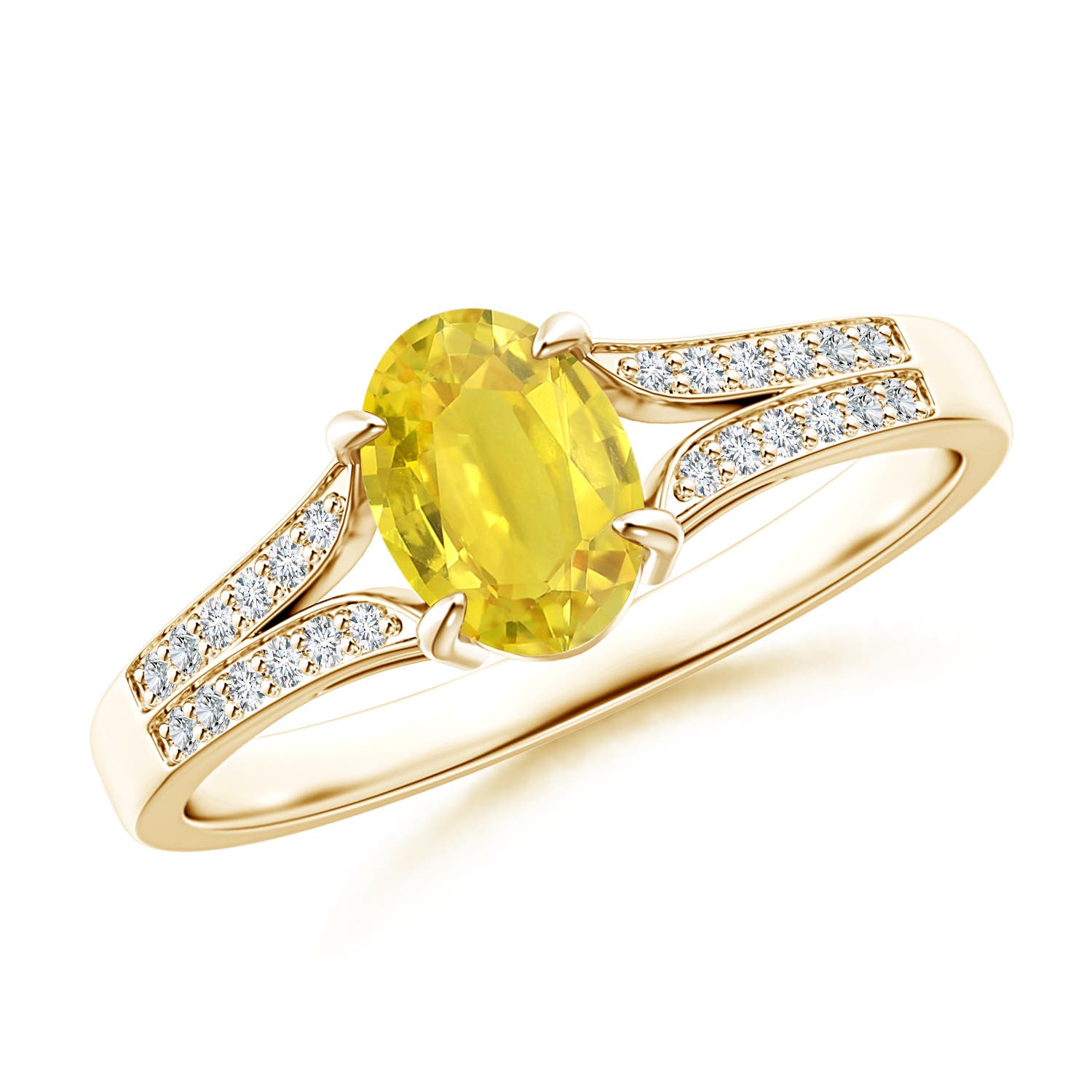 AA - Yellow Sapphire / 1.11 CT / 14 KT Yellow Gold